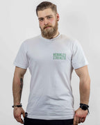 Herakles-Strength Olive On White Shirt