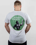 Herakles-Strength Olive On White Shirt