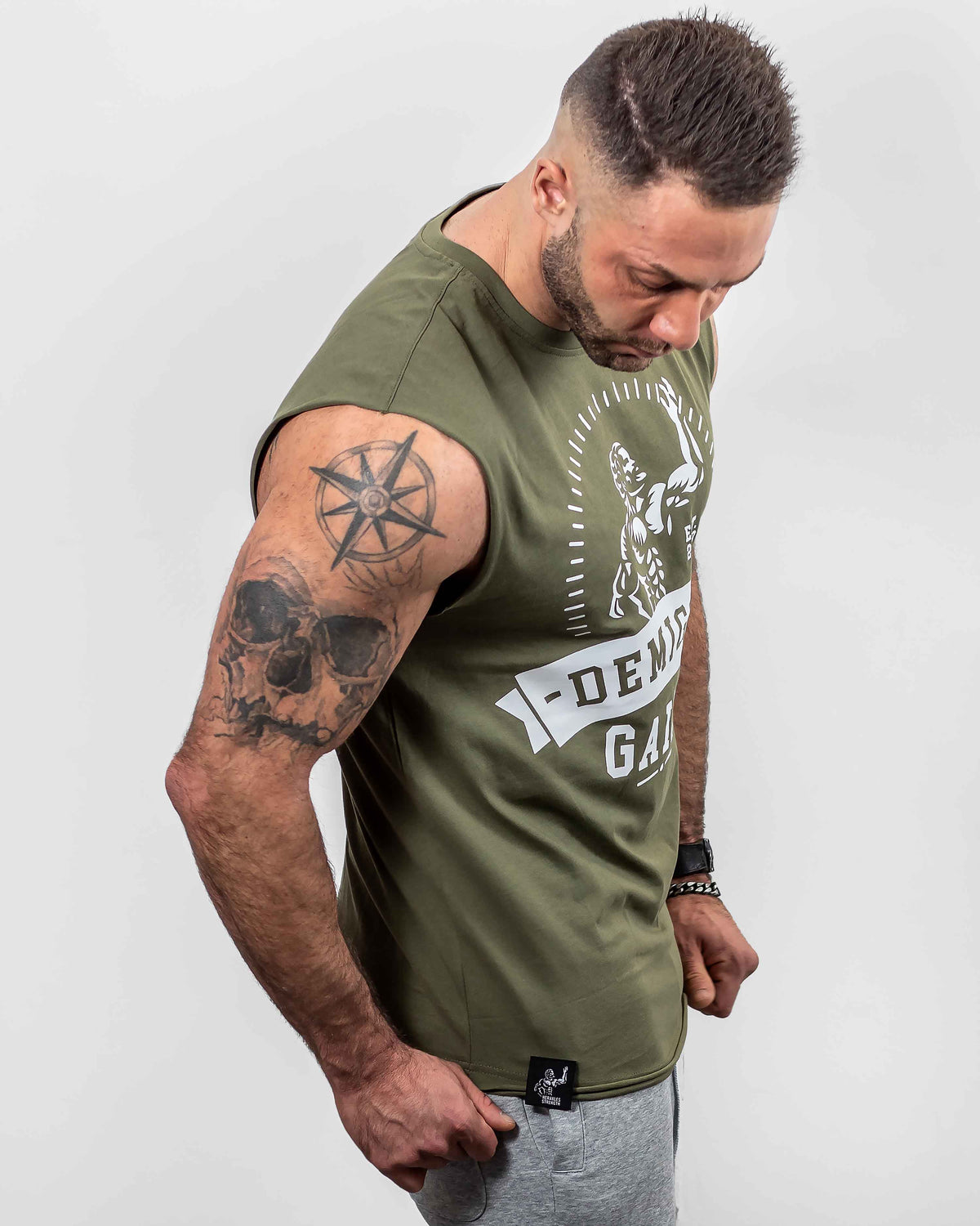 Herakles-Strength Demigod Sleeveless Olive