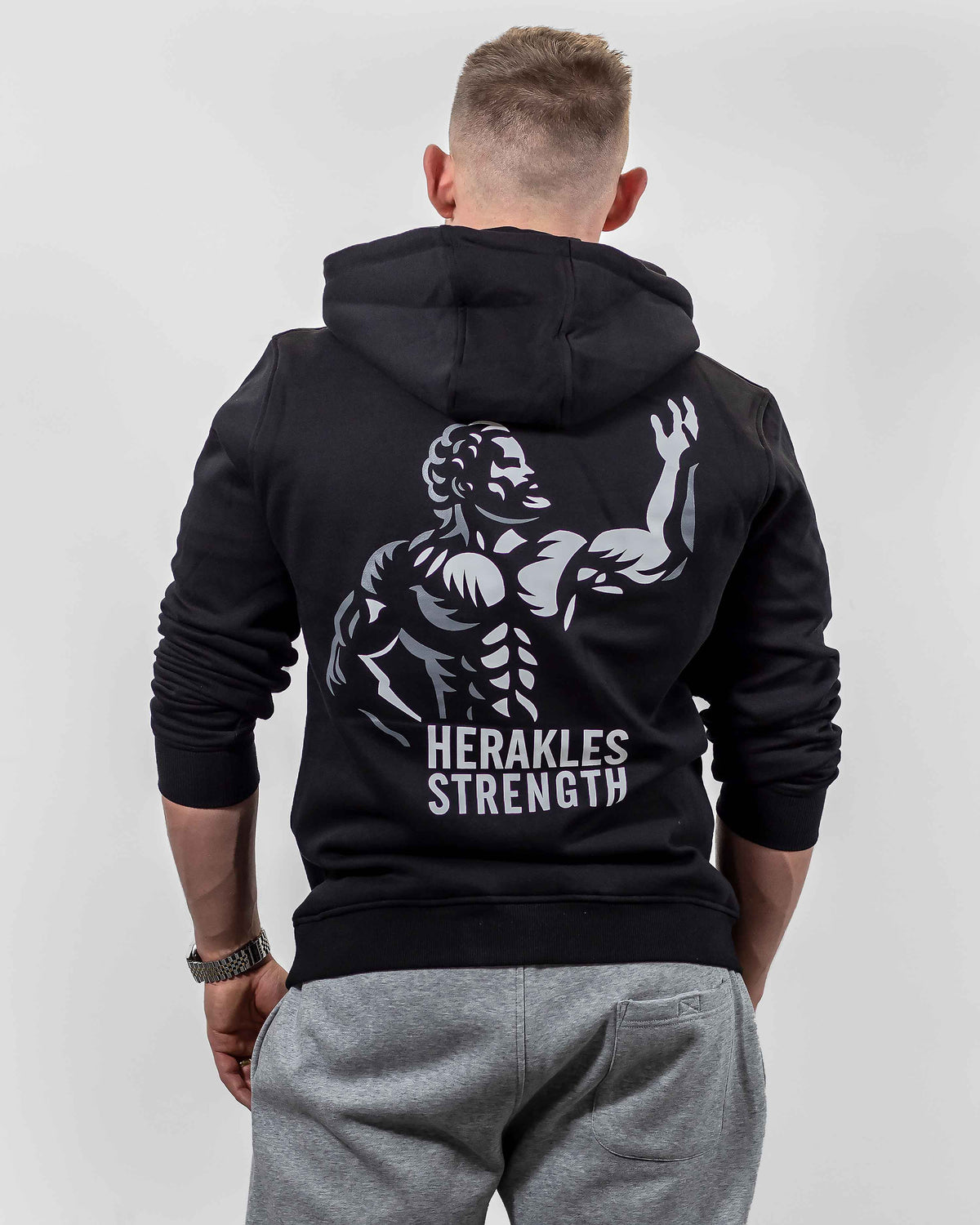 Herakles-Strength Hoodie Black